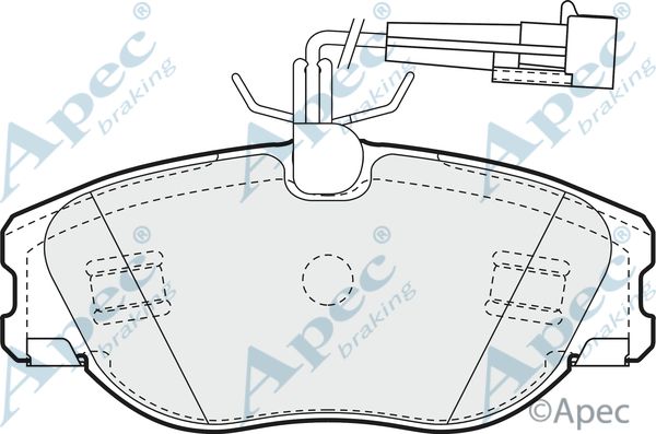APEC BRAKING Комплект тормозных колодок, дисковый тормоз PAD945
